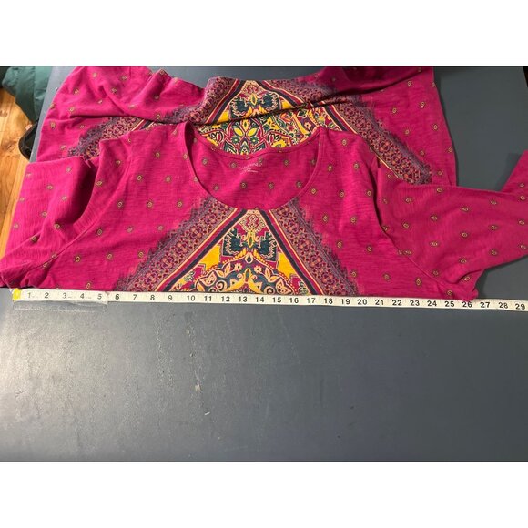 Catherines 1X 18/20W Womens Boho Tunic Top Boho Artsey Lagenlook - Picture 4 of 10